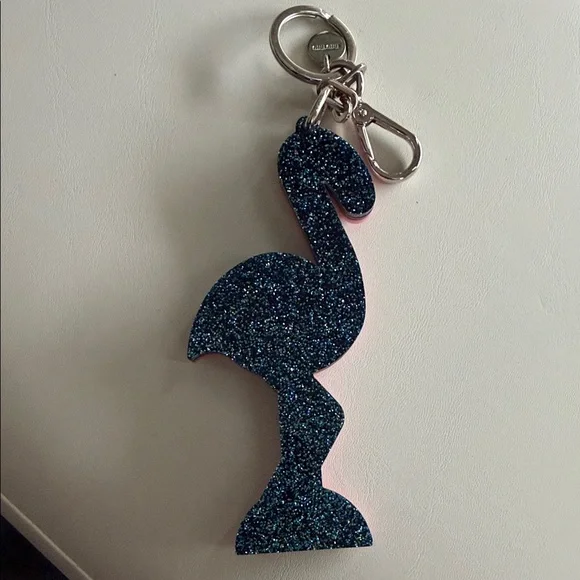 Pink Flamingo Keychain with Rhinestones - Picture 2 of 3